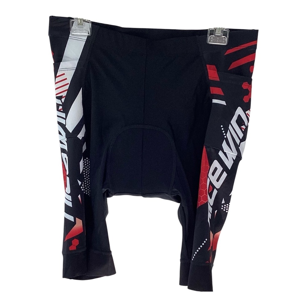 Nicewin Mens Cycling Shorts 4D Padded Bike Shorts Black Red XXL NWT